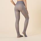 Fleece-lined Gray Pants with Women's Fashion Socks