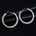 Luxury Round Crystal Hoop Earrings for Women