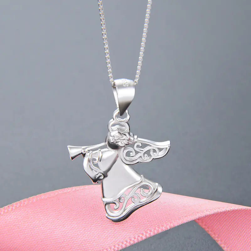 S925 Silver Necklace Pendant - Angel Design